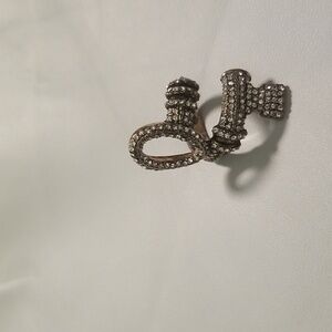 Women's Lucky Brand Gold and Rhinestones Ring; Size 7